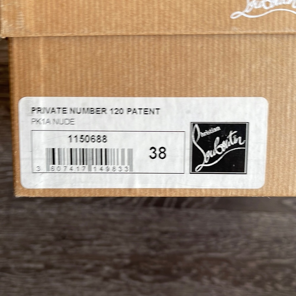 Christian Louboutin: Private Number 120 (Nude Platform Slingback)